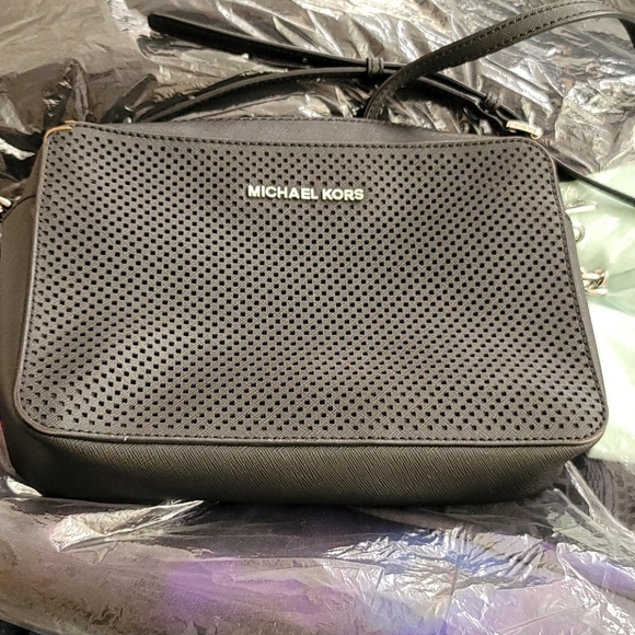 Jet Set Travel Large Perforated Crossbody Bag - Picture 1 of 4